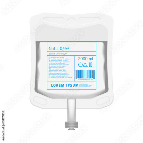 NaCl Saline Plastic Bag Dropper For Health