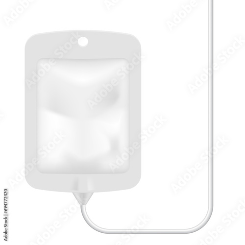 3D White Clear Plastic Saline Bag With Dropper