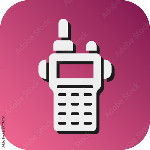 Walkie Talkie Vector Glyph Gradient Background Icon Design