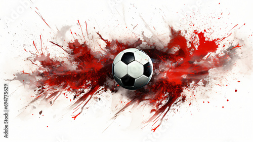 Football Illustration on White Background