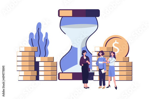 investment metaphore flat style illustration vector design