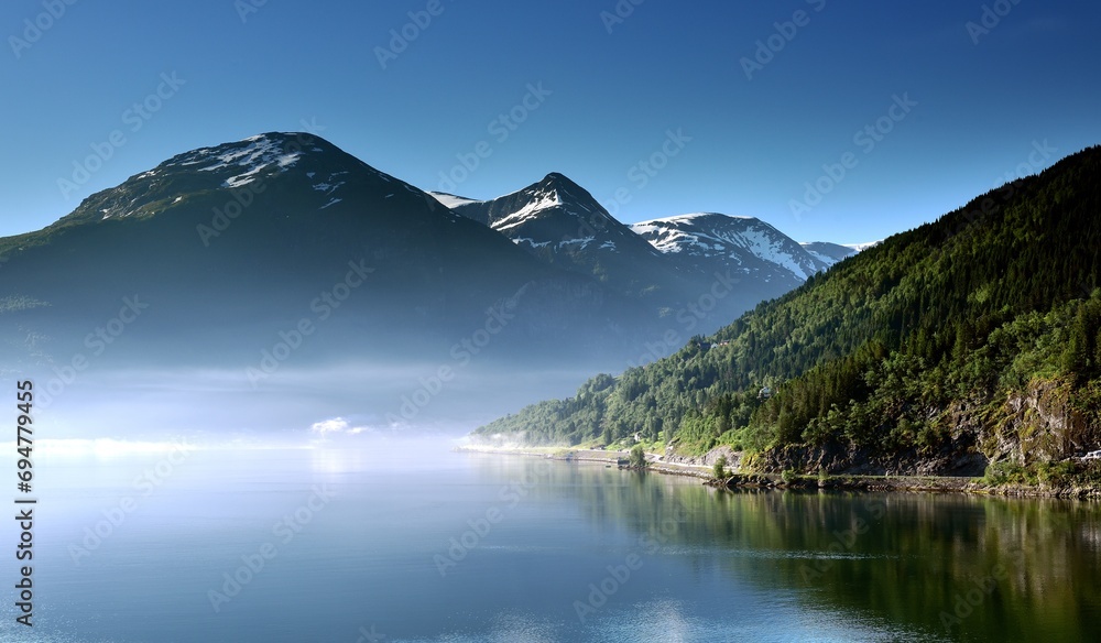 Sailing down Nordfjord into a cloud inversion Sailing down Nordfjord into a cloud inversion
