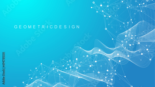 Global network connection banner design template. Header social network communication in the global business concept. Big data visualization. Internet technology