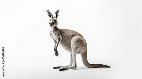 Kangaroo Illustration on White Background