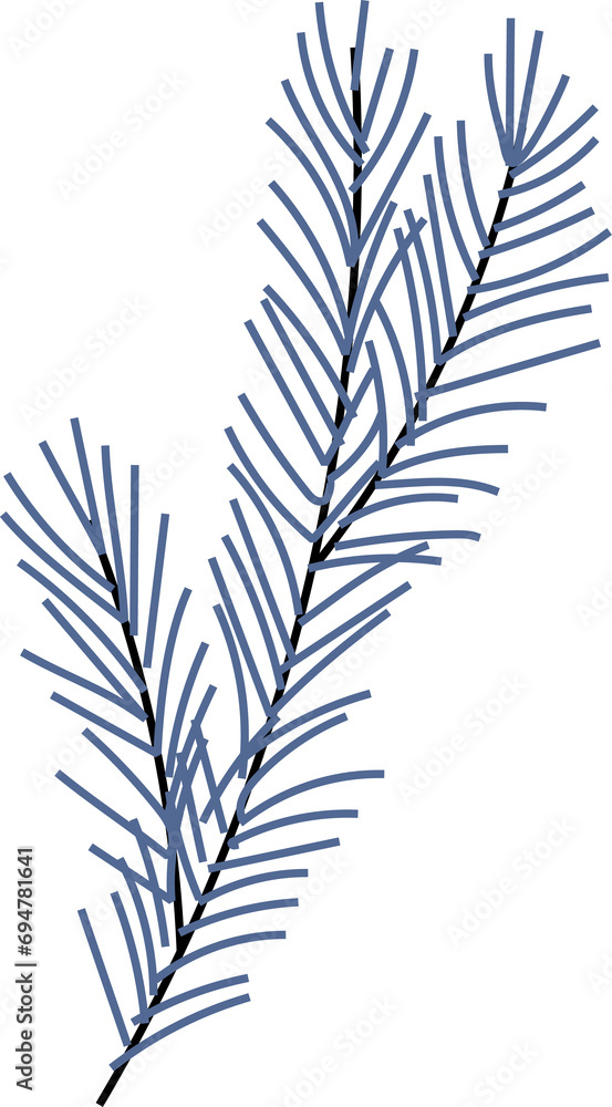 Simple Xmas designs. Holiday decorations elements. Christmas tree