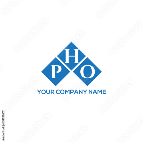 HPO letter logo design on white background. HPO creative initials letter logo concept. HPO letter design.
 photo