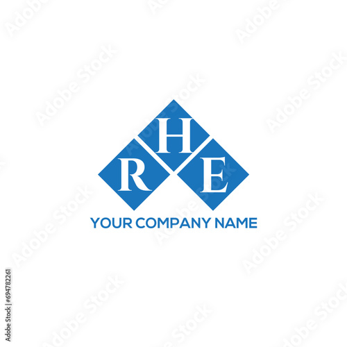 HRE letter logo design on white background. HRE creative initials letter logo concept. HRE letter design.
 photo