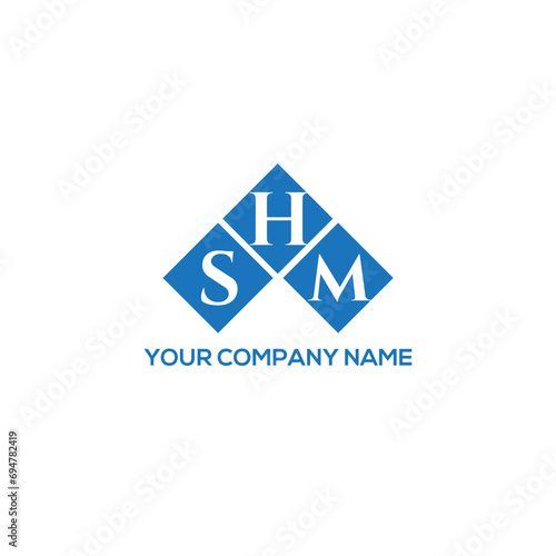 HSM letter logo design on white background. HSM creative initials letter logo concept. HSM letter design.
 photo