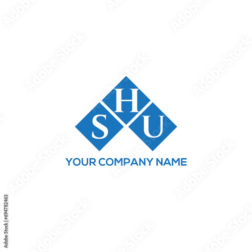 HSU letter logo design on white background. HSU creative initials letter logo concept. HSU letter design.
 photo