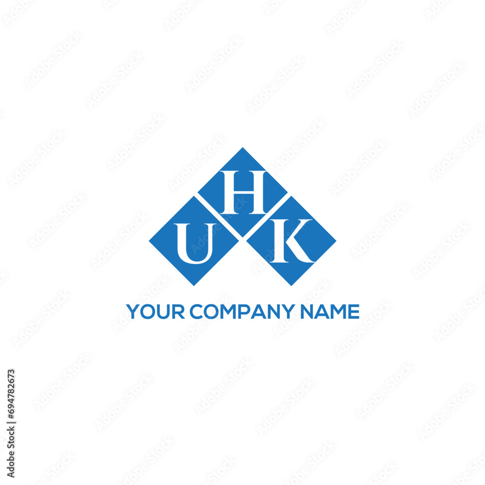 HUK letter logo design on white background. HUK creative initials letter logo concept. HUK letter design.
 - obrazy, fototapety, plakaty 