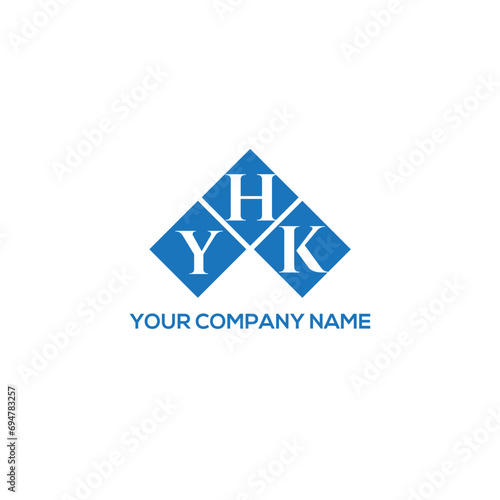 HYK letter logo design on white background. HYK creative initials letter logo concept. HYK letter design.
 photo