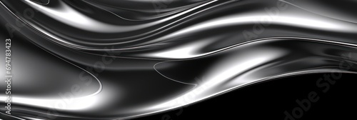 Glossy gray metal fluid glossy chrome mirror water effect background backdrop texture