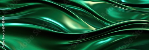 Glossy green metal fluid glossy chrome mirror water effect background backdrop texture