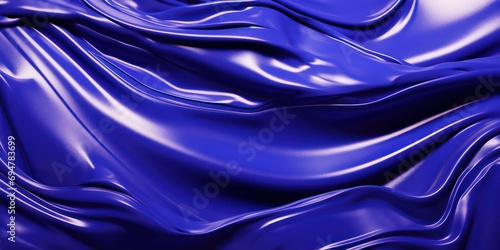 Glossy indigo metal fluid glossy chrome mirror water effect background backdrop texture