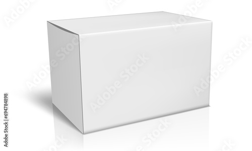 3D White Thin Paper Box Isolated On White Back © prah