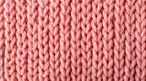 Peach fuzz color knitted texture. Knitwear handmade. Abstract, background photo