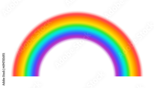 Wide blurred rainbow isolated PNG
