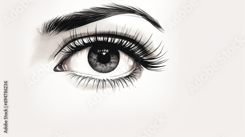 Mascara illustration on White Background photo