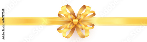 relistic ribbon bow decoration vector photo