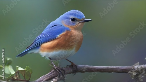 Eastern Bluebird (Sialia sialis) on a branch