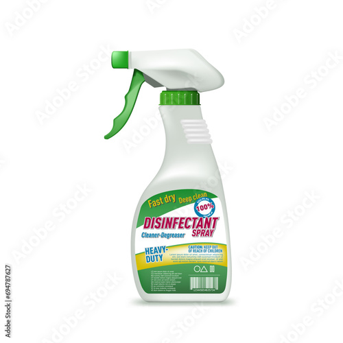 3D Disinfectant Kill Germs Spray White Bottle