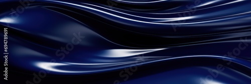 Glossy navy metal fluid glossy chrome mirror water effect background backdrop texture