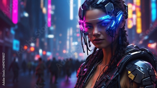 Renegade cyborg in neon-lit cyberpunk city seeks redemption, unveiling corporate conspiracy, hunted by augmented mercenaries.