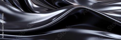 Glossy slate metal fluid glossy chrome mirror water effect background backdrop texture © Celina