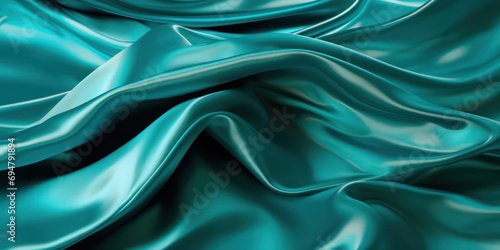 Glossy teal metal fluid glossy chrome mirror water effect background backdrop texture