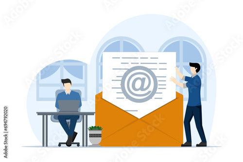 Marketing email concept. Work process, New email messages, Emails and messages, Email marketing campaigns, Social Online Chat Messages, Spam. New Email, Email marketing work process, New email message