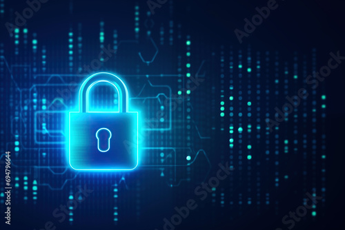 cybersecurity Data Center Desktop Computer Professional IT Development of Software and Hardware. Blockchain, Data Network Architecture and cyber attack prevention security against phishing Concept