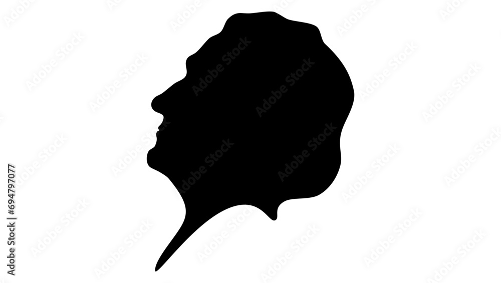 James Knox Polk, black isolated silhouette