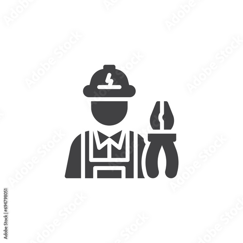 Electrical engineer vector icon