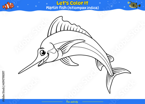 Lets color it Marlin fish