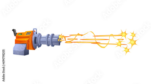 Bright colorful shooting blaster flat style, vector illustration