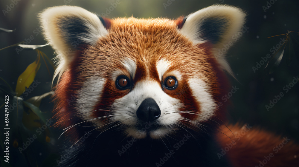 Obraz premium a playful red panda, showcasing its adorable nature