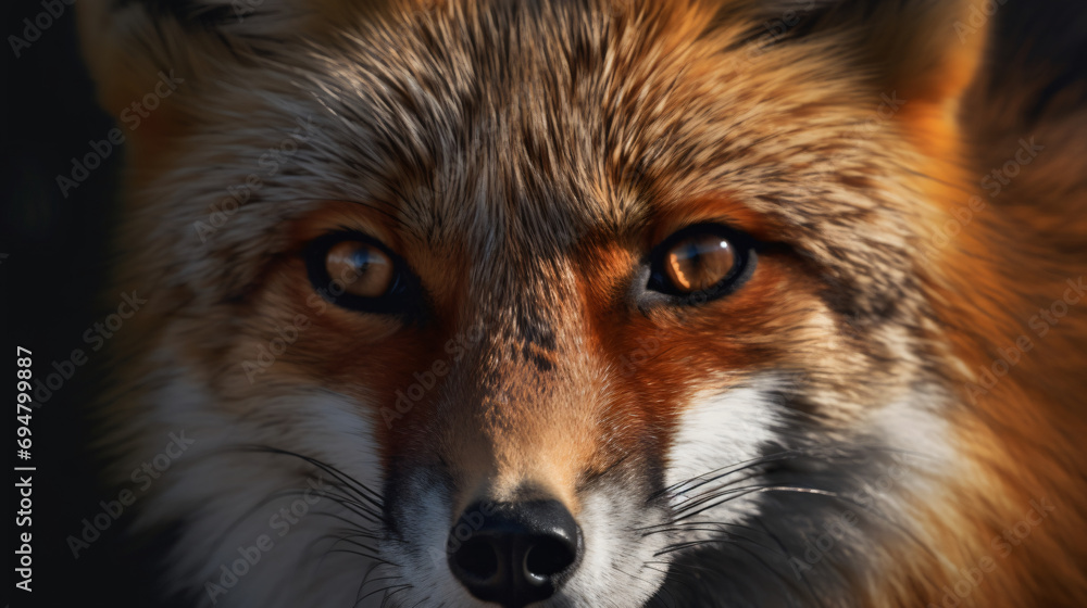 alert eyes of a vigilant wild fox alert eyes of a vigilant wild fox