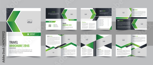 Modern Travel Agency Brochure design template or Travel Magazine Layout vector