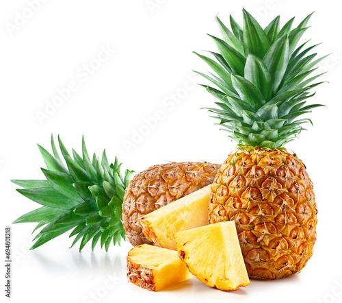 Pineapple isolated on white background photo