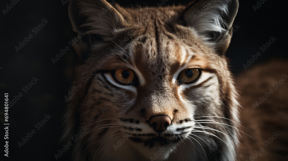 hyperrealistic photo capturing the fierce eyes of a wild lynx hyperrealistic photo capturing the fierce eyes of a wild lynx