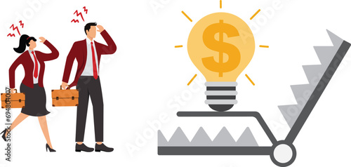 Light bulb in a trap