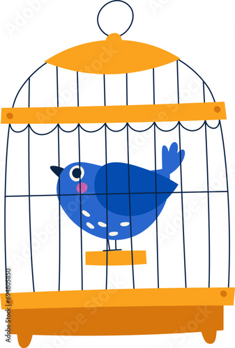 Cage With Bird