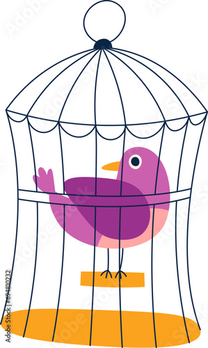 Cage With Bird
