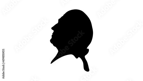 David Garrick, black isolated silhouette photo