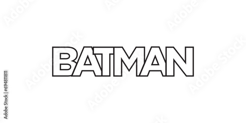 Batman in the Turkey emblem. The design features a geometric style, vector illustration with bold typography in a modern font. The graphic slogan lettering.
