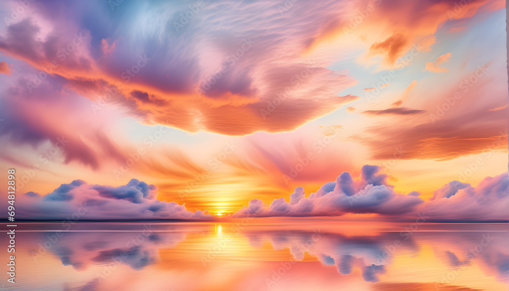 Enchanting Sunsets Across Horizons: A Kaleidoscope of Diverse Twilight Moments.(Generative AI)