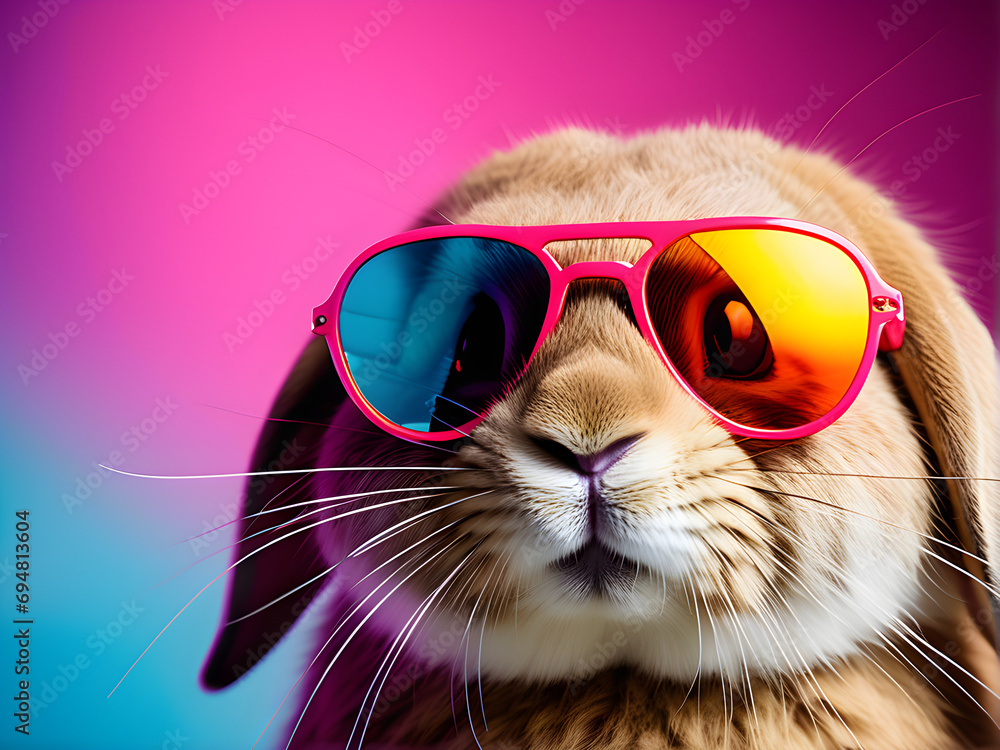 Easter Bunny with sunglasses 