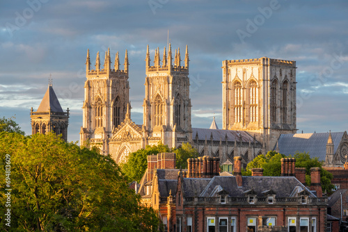 United Kingdom, England, North Yorkshire, York. The Minster seen from the City Walls. photo