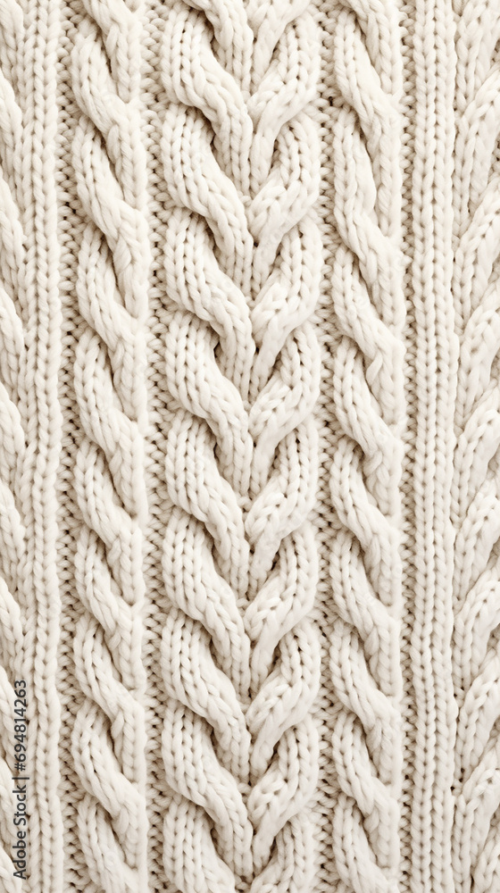 White knitted fabric as background, closeup. Knitted texture White knitted fabric as background, closeup. Knitted texture