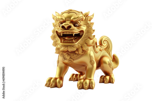 Lion Statue Isolated On Transparent Background